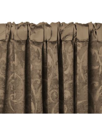 Mia Jacquard Scroll Blackout Window Curtain