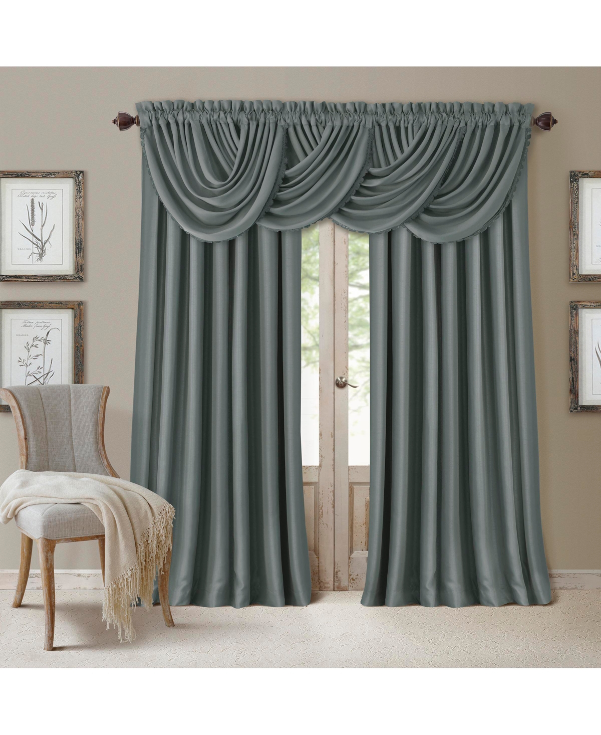 Elrene Home Fashions All Seasons Waterfall Window Valance