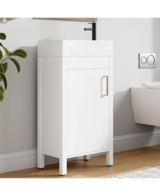 “16″ Freestanding Bathroom Vanity with Sink, Soft Close Doors & Drawer