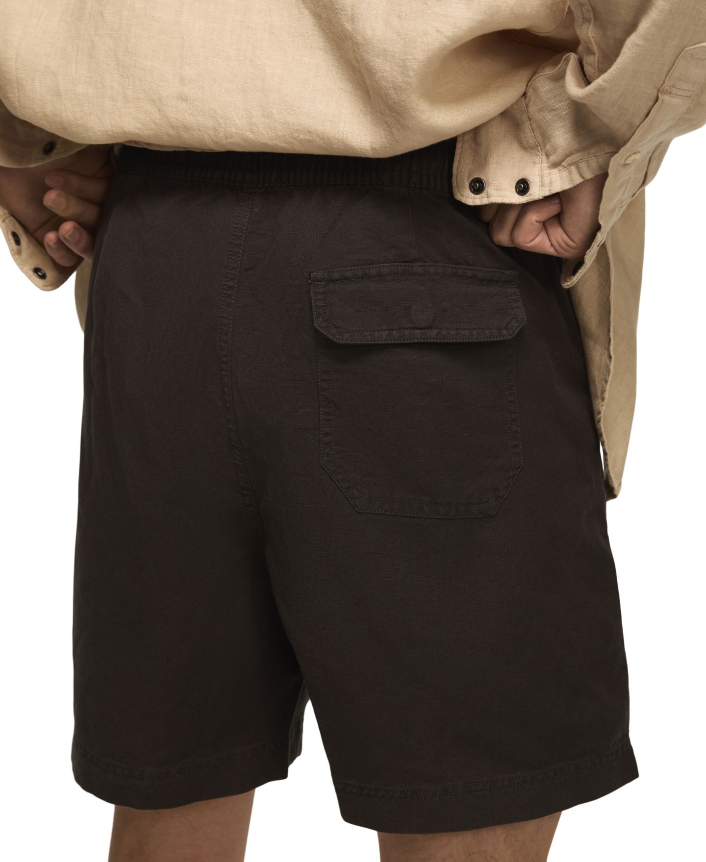 Мужские шорты Lucky Brand 7" Pull-On Linen, цвет: Чёрный — фото 5