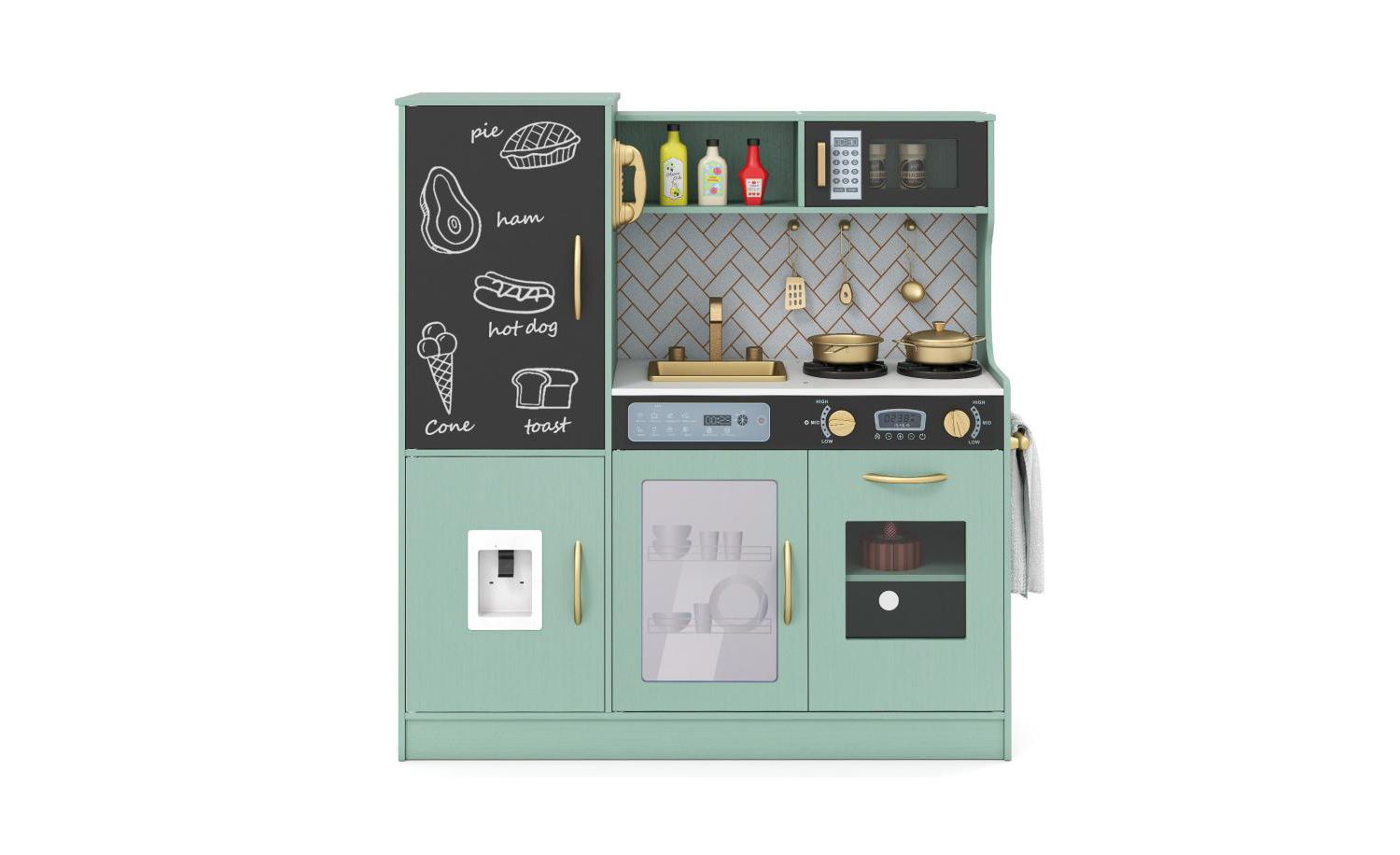 Kids Toy Kitchen Playset with Utensils, Ages 3+