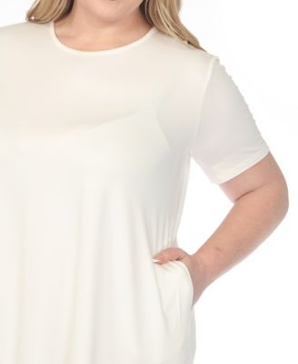 Plus Size Crew Neck T-Shirt Dress
