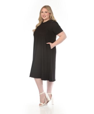 Plus Size Crew Neck T-Shirt Dress