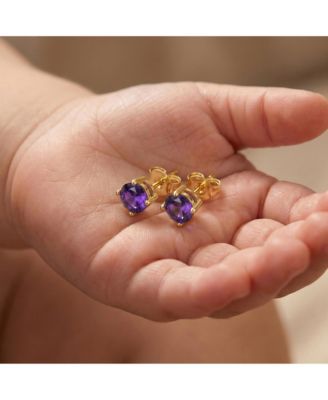 Dainty Sterling Silver 4MM Showpiece Solitaire Stud Earrings