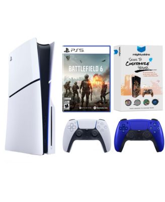 PlayStation 5 Slim Disc Bundle with Battlefield 6, MightySkins Code and Extra Controller