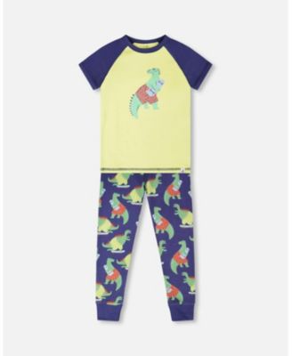 Baby Boys Cotton Two-Piece Pajama Set Dino Print.
