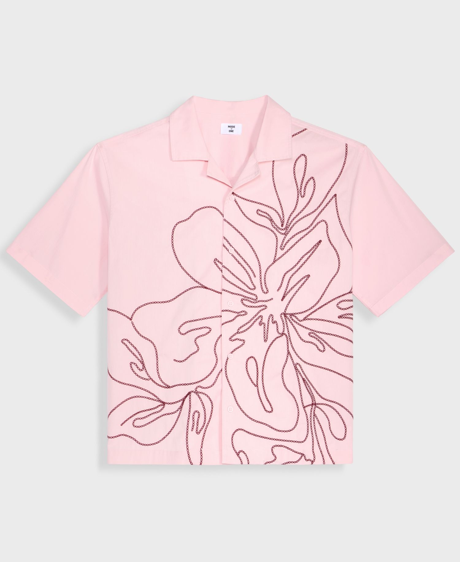Men's Cotton-Blend Printed Relaxed Camp Shirt