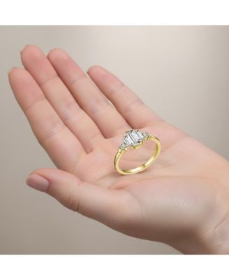 Elegant 14K Gold Plated Cubic Zirconia Cocktail Ring
