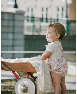 Baby Girls Cotton Jersey Onesie and Muslin Overall Set