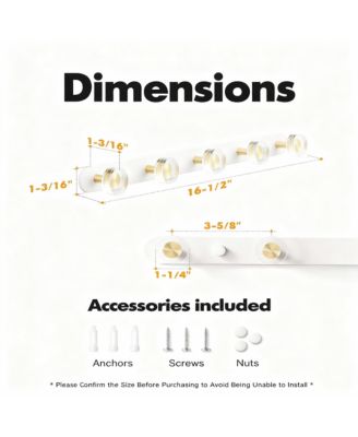 Crystal Coat Rack with Hooks for Bathroom Decoration