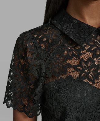 Women's Short-Sleeve Woven Blouse