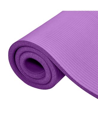 GoCloud 1" Thick Exercise Yoga Mat w/Carry Strap, Purple