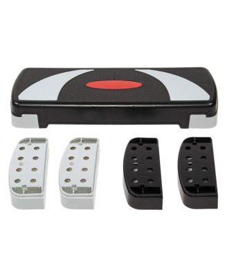 Adjustable Workout Aerobic Step Platform Trainer, Gray/Black