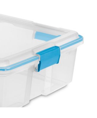 37 Quart Clear Plastic Home Storage Tote Bin with Secure Lids, 8 Pack