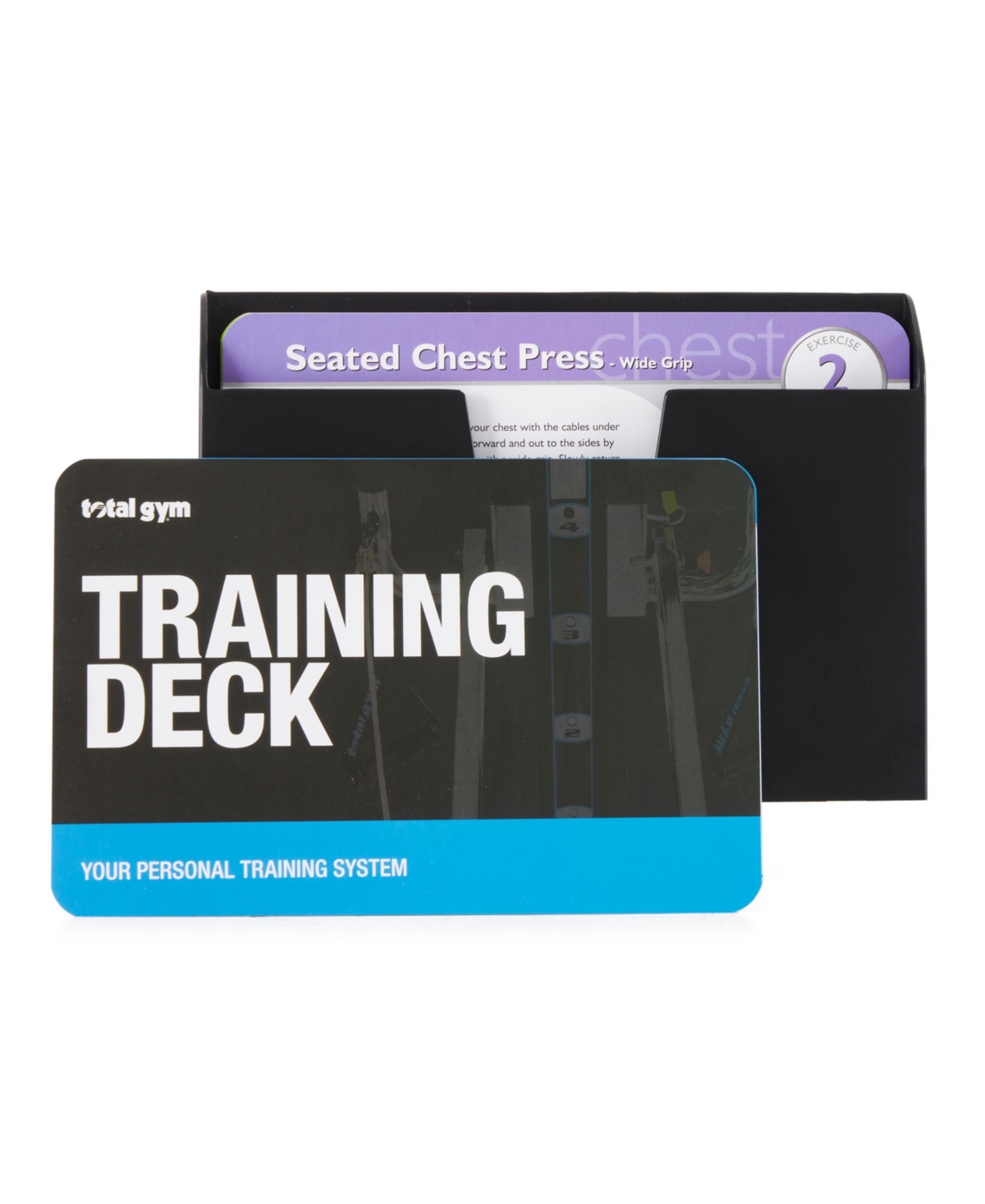 Total Gym Personal Workout Training Cards and Case with 80 Total Body Exercises and 30 Pre Designed Routines