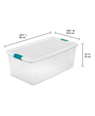 Sterilite 106 Quart Plastic Storage Container (4 Pack) and 64 Quart Box (6 Pack)