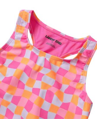 Girls Chlorine Resistant Racer Back Tankini Swim Top