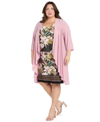 Plus Size Round Neck Jacket Dress