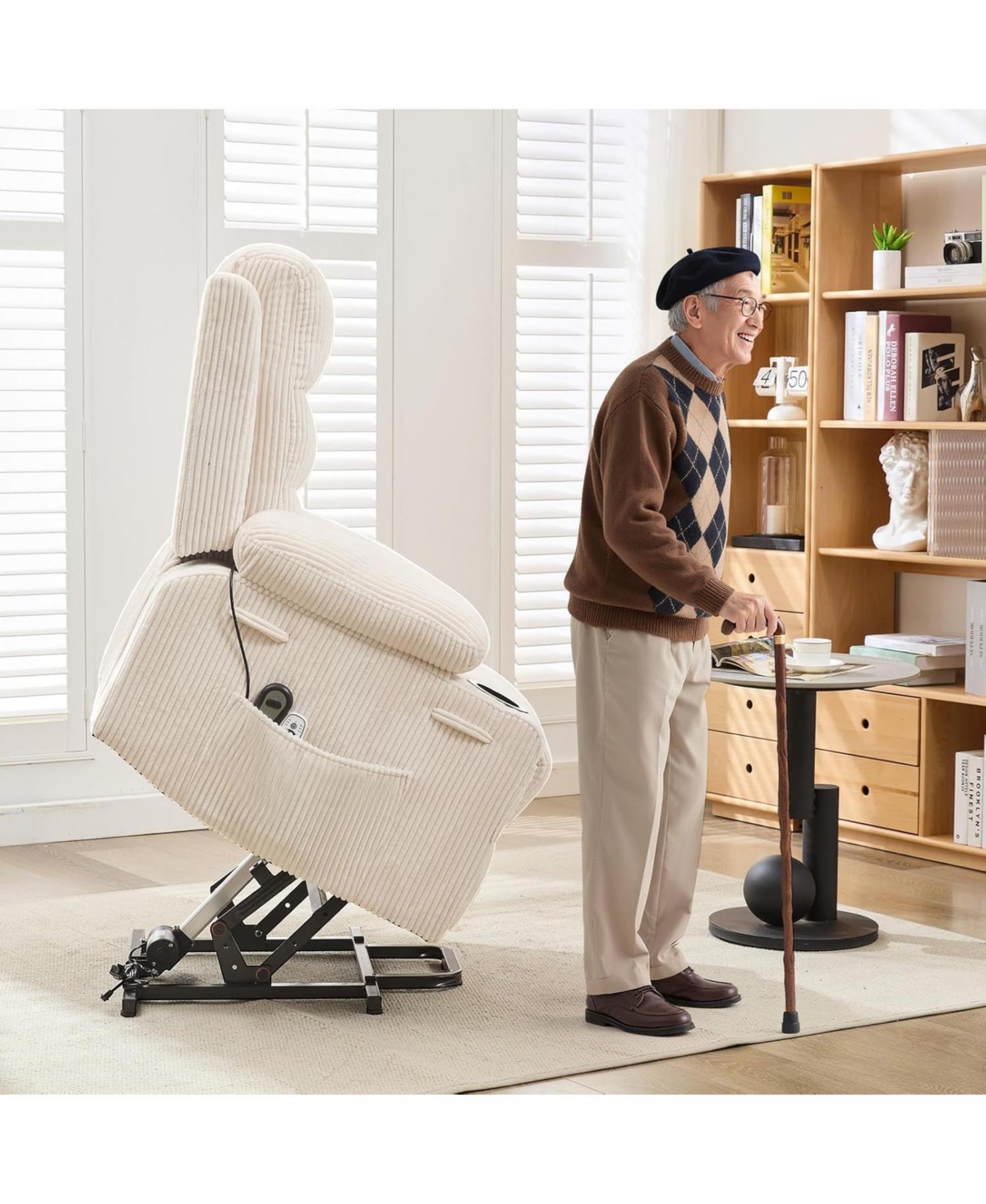 Gaomon Power Lift Recliner Chair for Elderly with Massage & Heat, Single Sofa for Adults, 135° Reclining Accent Chair for Living Room or Rv