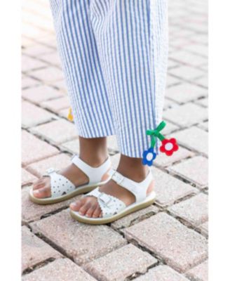 Toddler Girls Seersucker Pants With Flowers