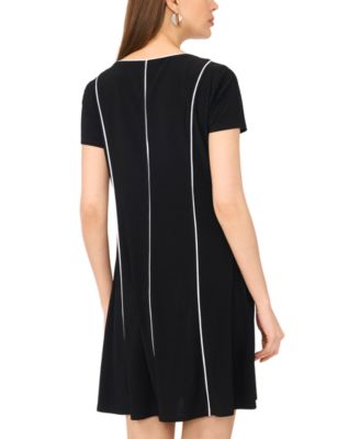 Women's V-Neck Fit & Flare Mini Dress