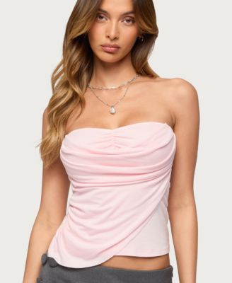 Women's Darciee Draped Layered Look Strapless Top
