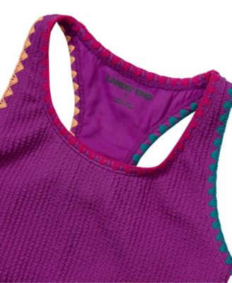 Girls Chlorine Resistant Embroidered Bikini Swimsuit Set