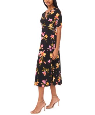 Petite V-Neck Midi Dress