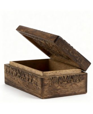 Handmade Wooden Box Organizer - Yin Yang Design - Perfect Gift