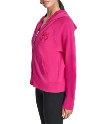 Women's Stacked Satin Logo Full-Zip Hoodie