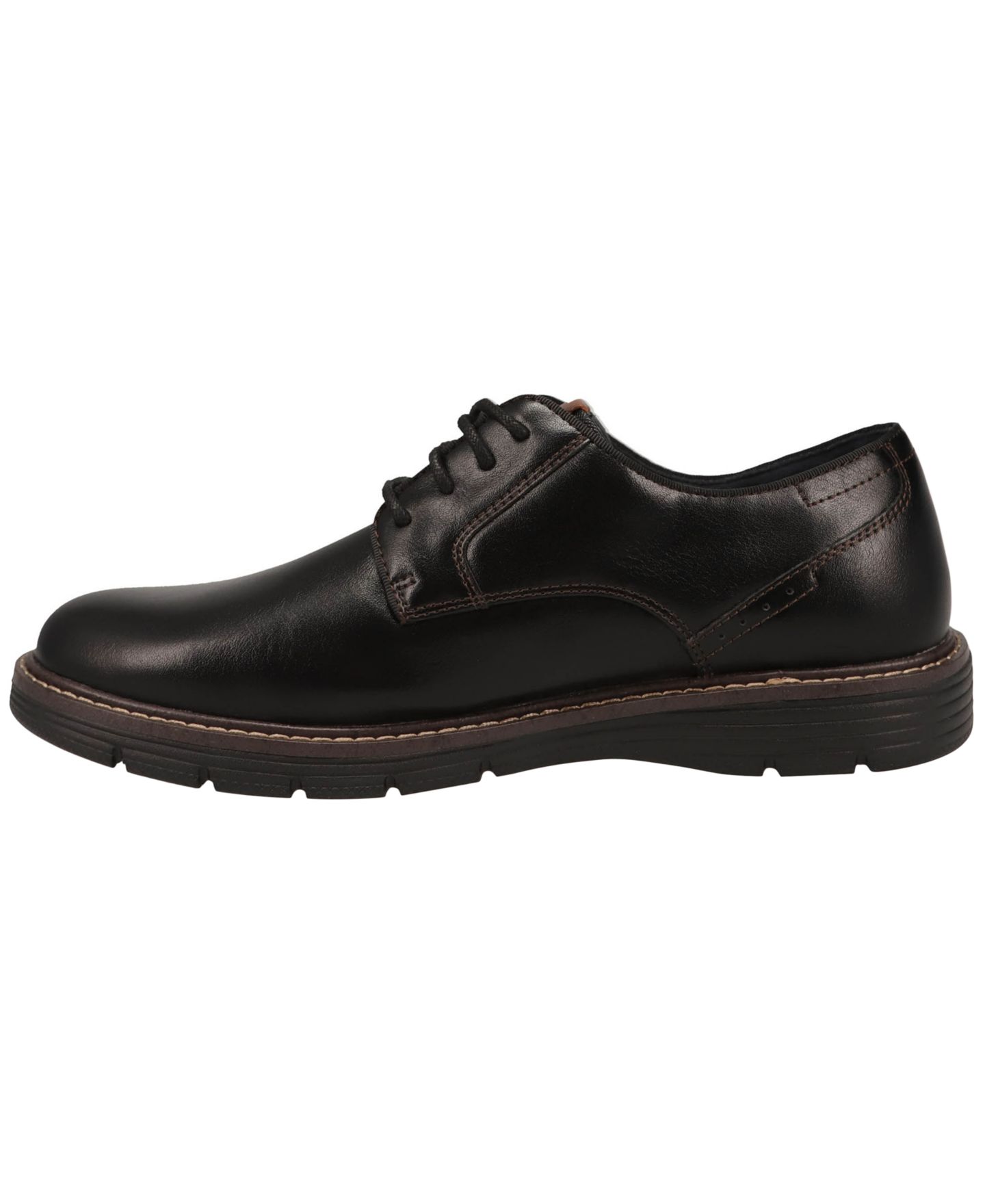 Мужские туфли Dockers Emil Polished Casual Lace-Up Oxfords, цвет: Чёрный — фото 6