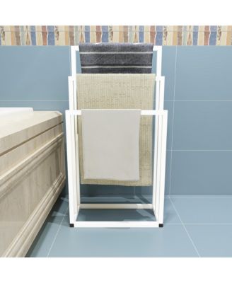 3 Tier Metal Towel Rack, Freestanding Towel Holder, Modern Standing Towels Drying Rack for Bedroom, Bathroom