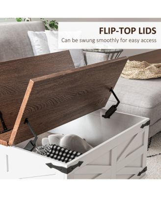 Table with Flip Top Hidden Storage, Square Center Table