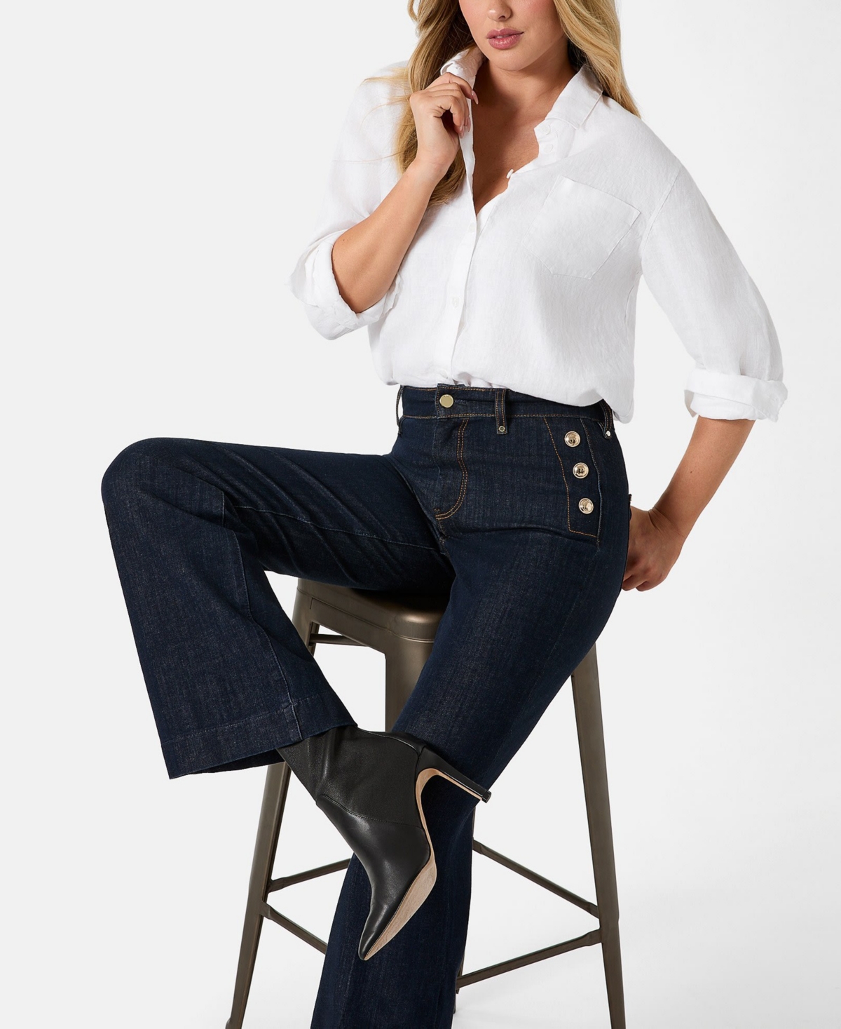 Guess Women's New Faye High-Rise Bootcut Jeans