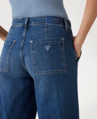 Women's Zoya Wide-Leg Faded High-Rise Jeans