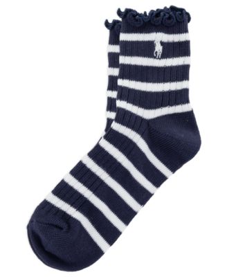 Women's Lettuce Edge Stripe Ankle Socks