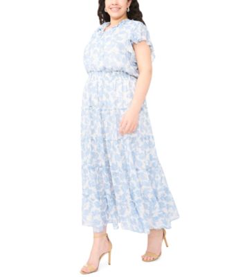 Plus Size Smocked Waist Tiered Dress