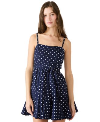 BB Dakota Women's Dasia Square Neck Polka-Dot Dress
