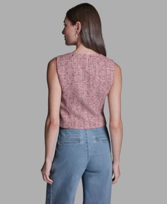 Women's Square Neck Double Breasted Vest