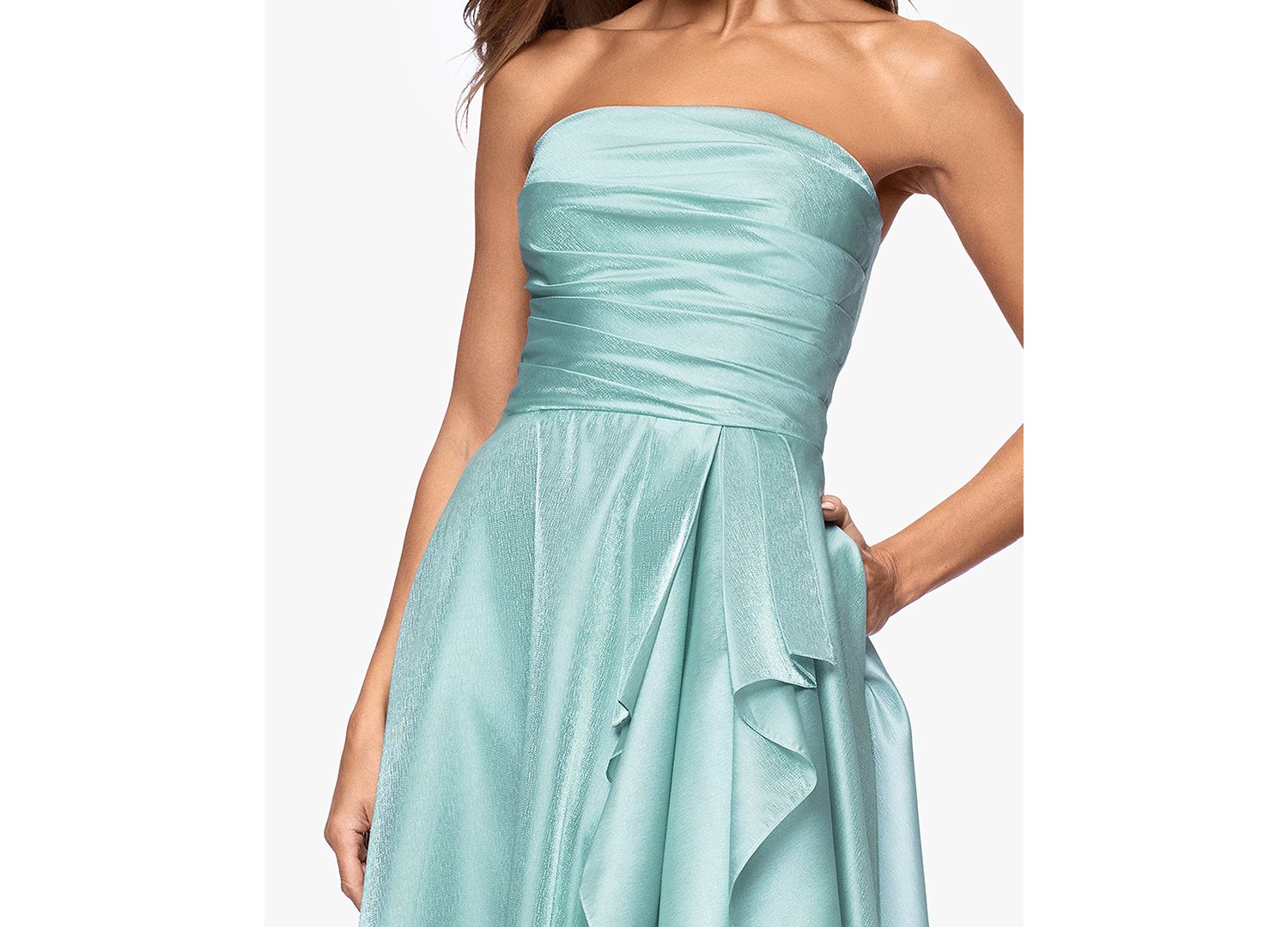 Petite Sleeveless Organza Ball Gown