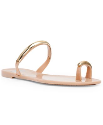 Women's Ivonna Embellished Toe Ring Jelly Flat Sandals