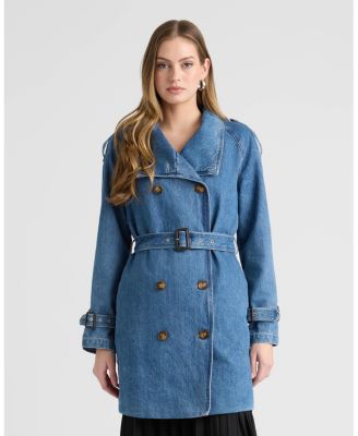 Women's Denim Trench Coat