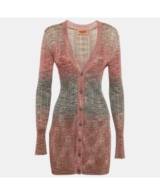 Women's Lurex Rib Knit Cardigan