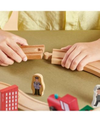 Wooden Train Set for Children 39 Pcs