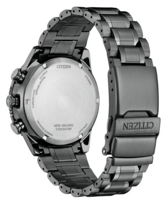 Men's Promaster Skyhawk U830 Analog-Digital Gray Stainless Steel Bracelet Watch 43mm