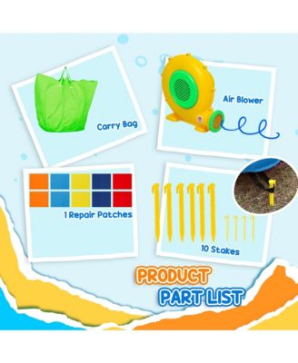 Inflatable Bounce House, 4 in 1 Bouncy Castle with Blower, Multicolor