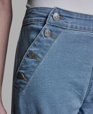 Women's Elasticated Waistband Loose Fit Sailor Jeans