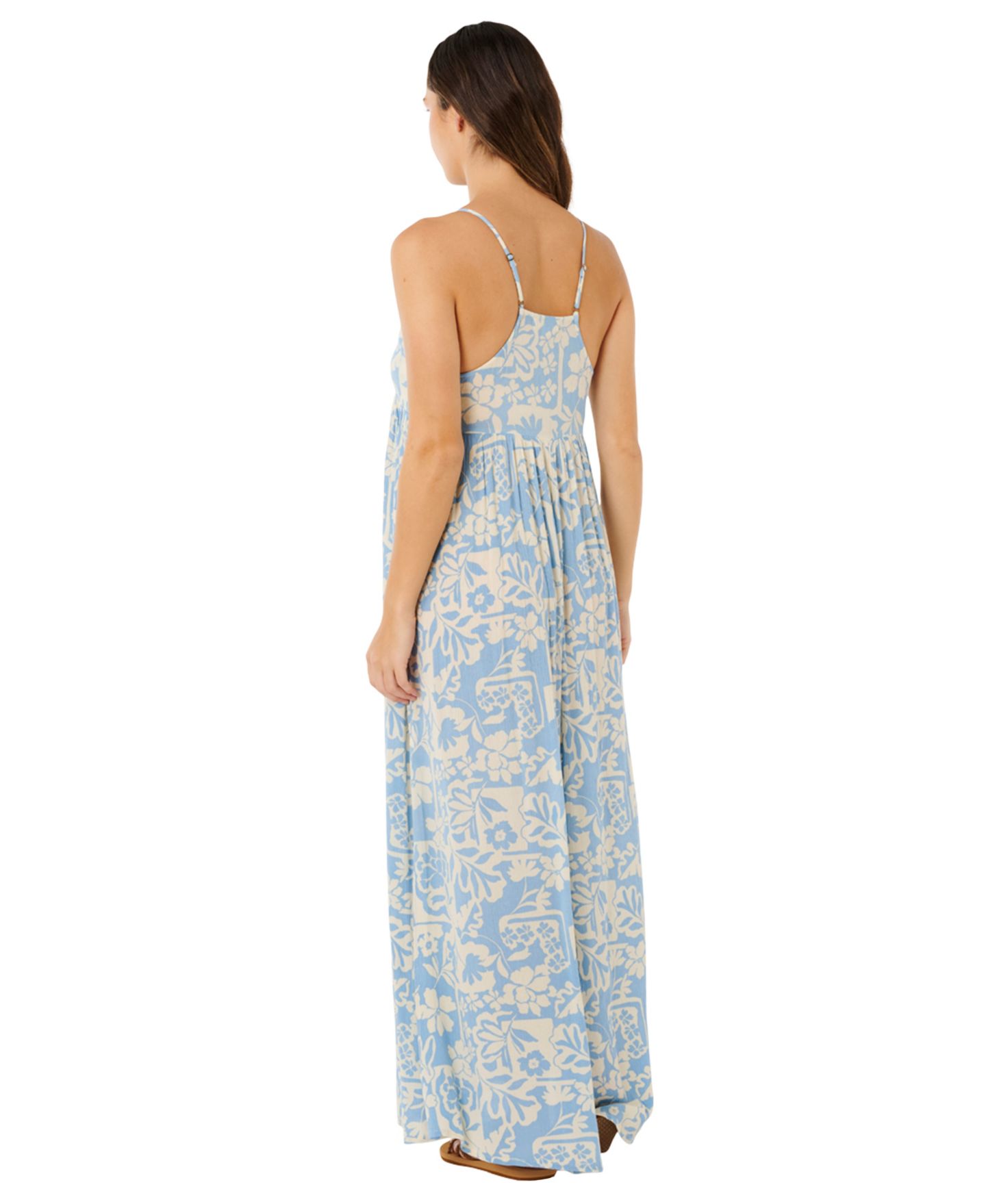 Женские платья Rip Curl Party Pack Yardage Print V-Neck Maxi, цвет: Синий — фото 4