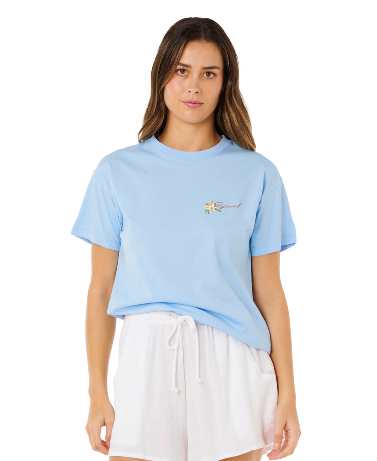 Rip Curl Women's Poolside Relaxed Printed Crewneck T-Shirt