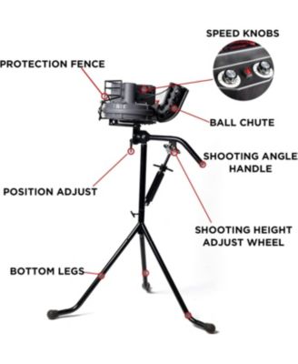 High Speed Dual Wheel Baseball Pitching Machine with 30 to 95 MPH Adjustable Speed,Multi Pitch Capability with Tripod Base  Training Balls